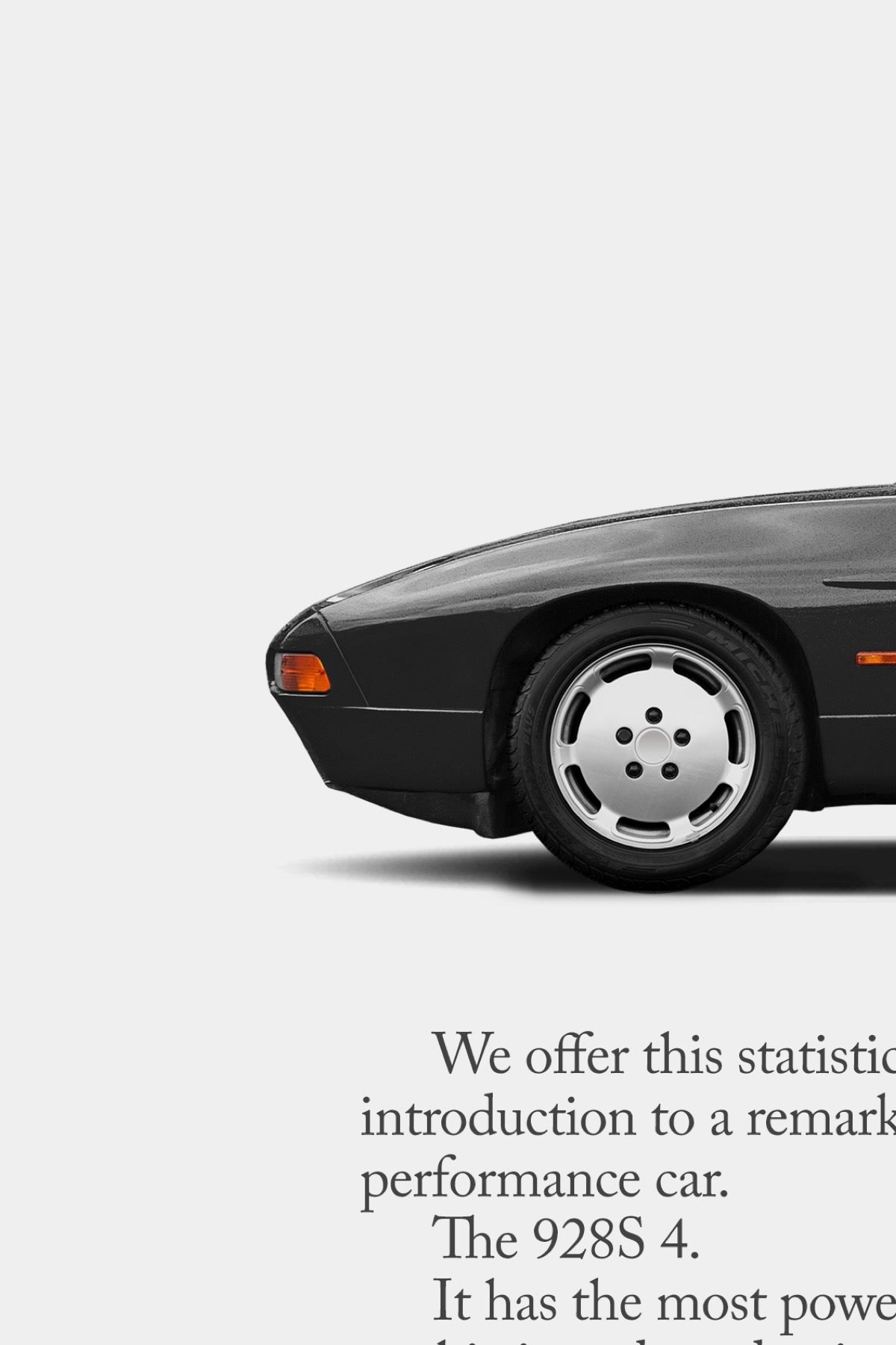 Porsche 928 S4 Retro Ad - 9 Seconds