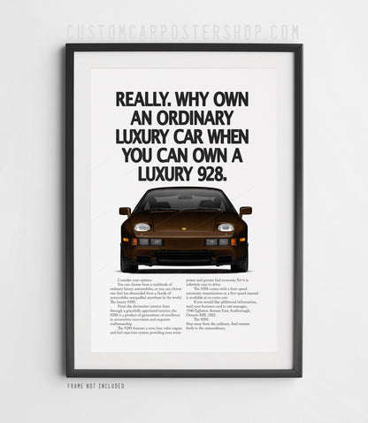 Porsche 928 Vintage Print Ad - Luxury 928