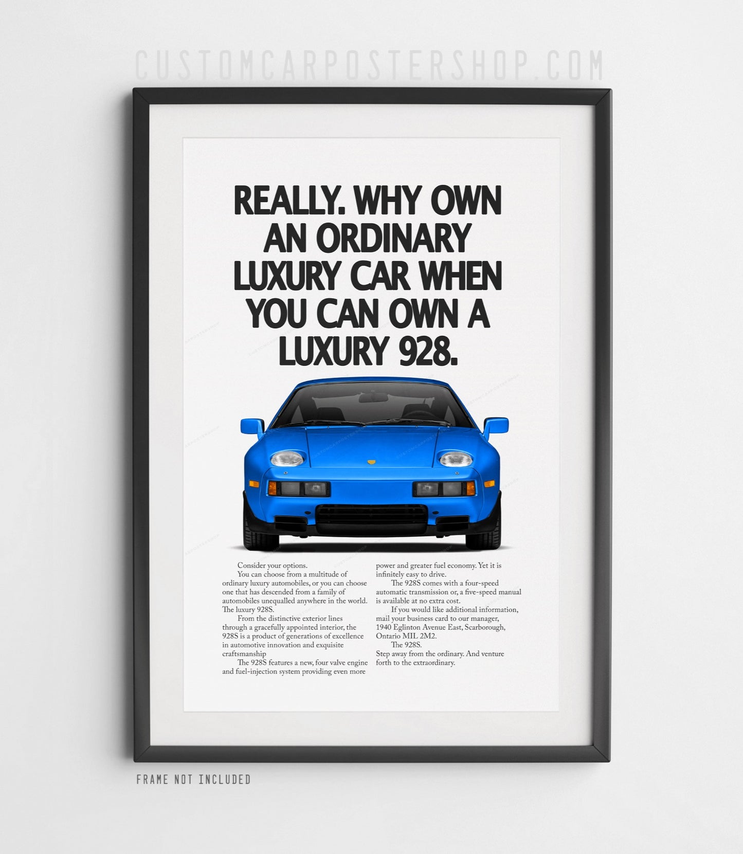 Porsche 928 Vintage Print Ad - Luxury 928