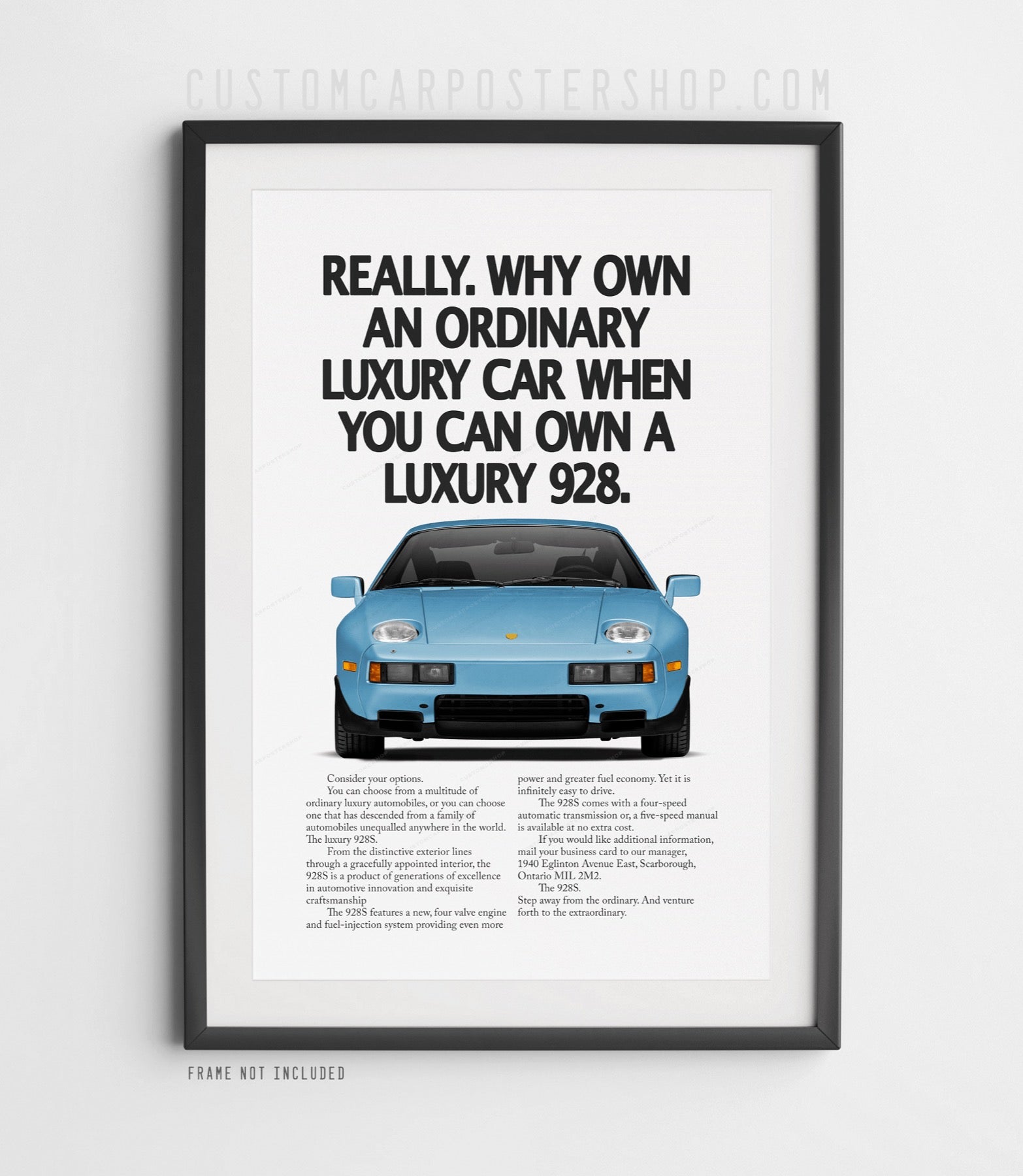 Porsche 928 Vintage Print Ad - Luxury 928