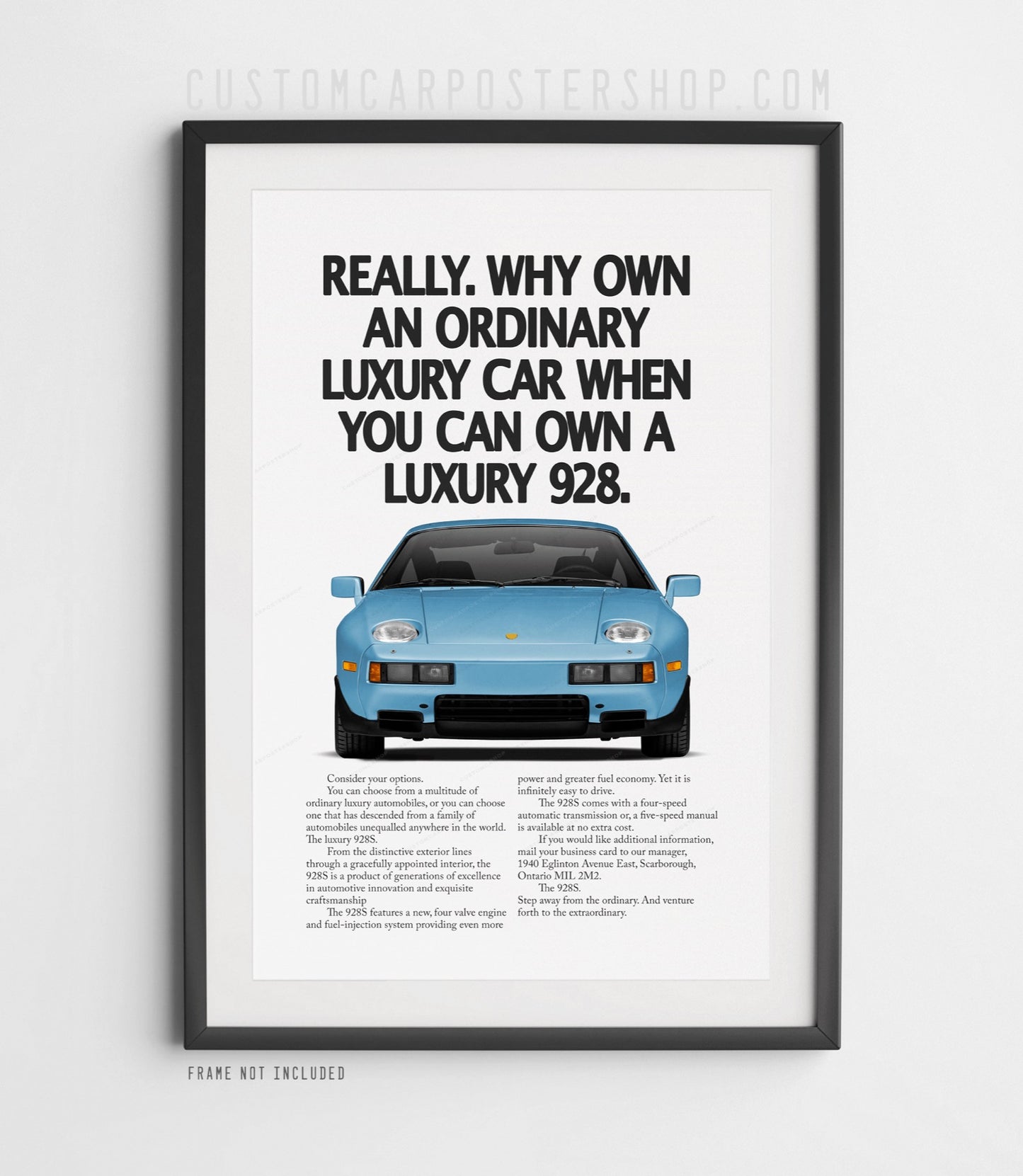 Porsche 928 Vintage Print Ad - Luxury 928