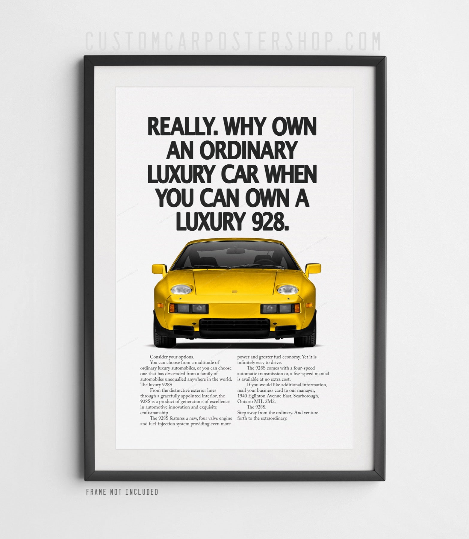 Porsche 928 Vintage Print Ad - Luxury 928