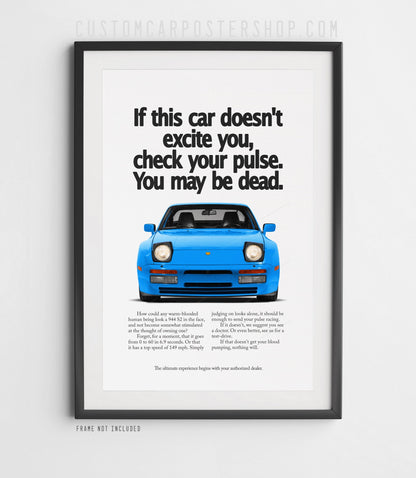 Porsche 944 S2 Vintage Ad - Check Your Pulse