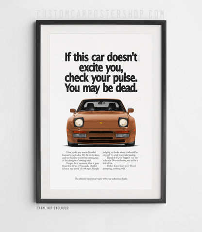 Porsche 944 S2 Vintage Ad - Check Your Pulse