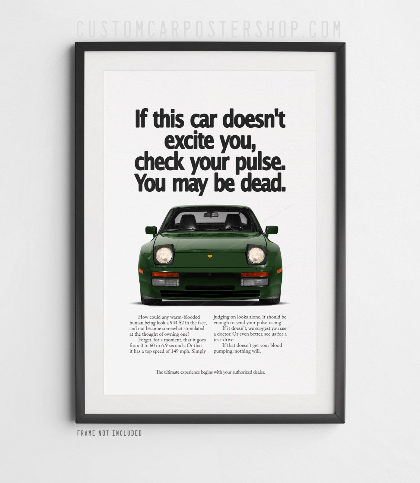 Porsche 944 S2 Vintage Ad - Check Your Pulse