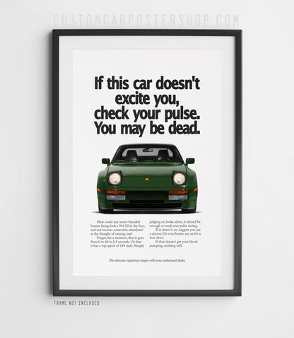 Porsche 944 S2 Vintage Ad - Check Your Pulse