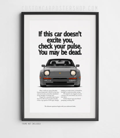 Porsche 944 S2 Vintage Ad - Check Your Pulse