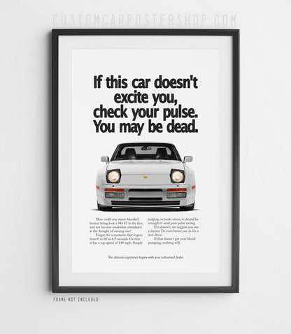 Porsche 944 S2 Vintage Ad - Check Your Pulse