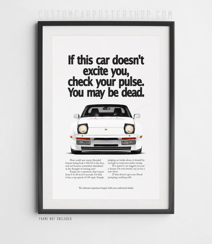 Porsche 944 S2 Vintage Ad - Check Your Pulse
