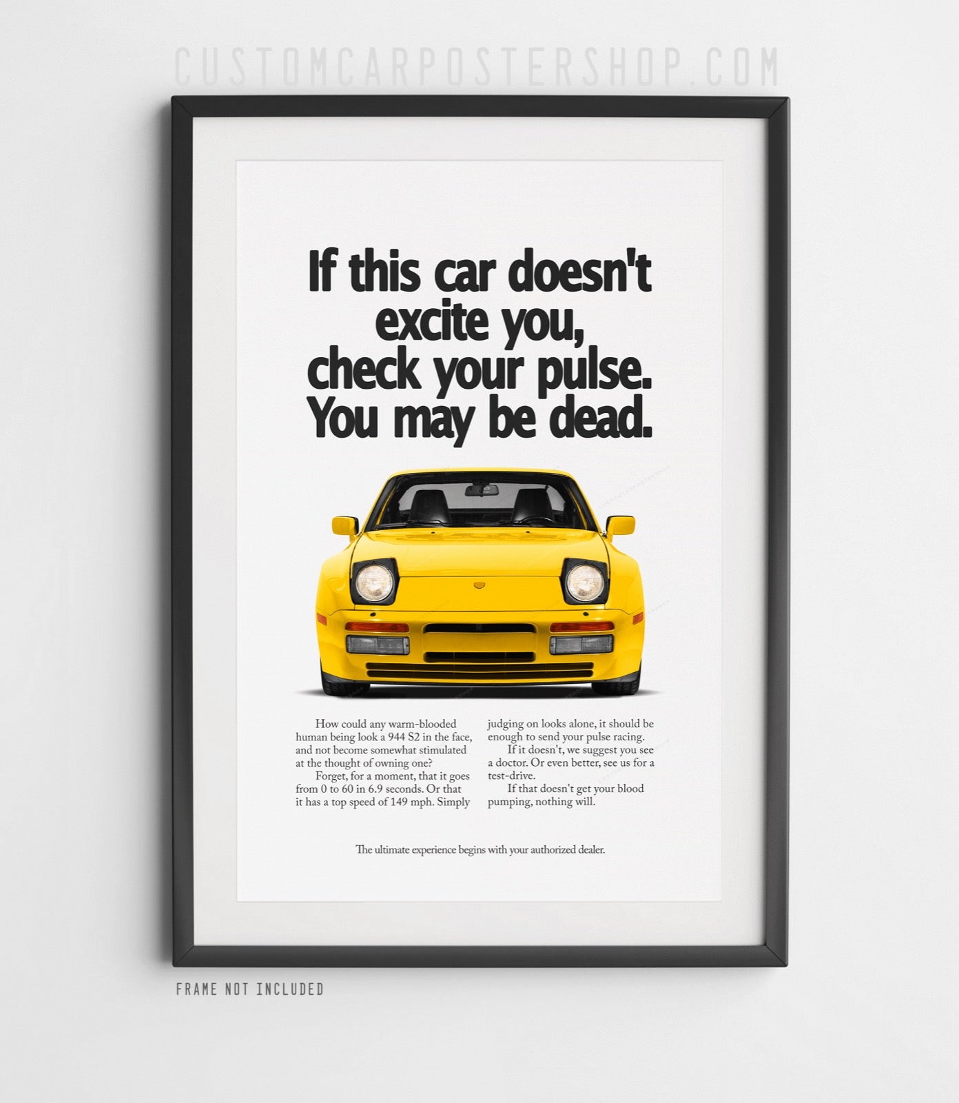 Porsche 944 S2 Vintage Ad - Check Your Pulse
