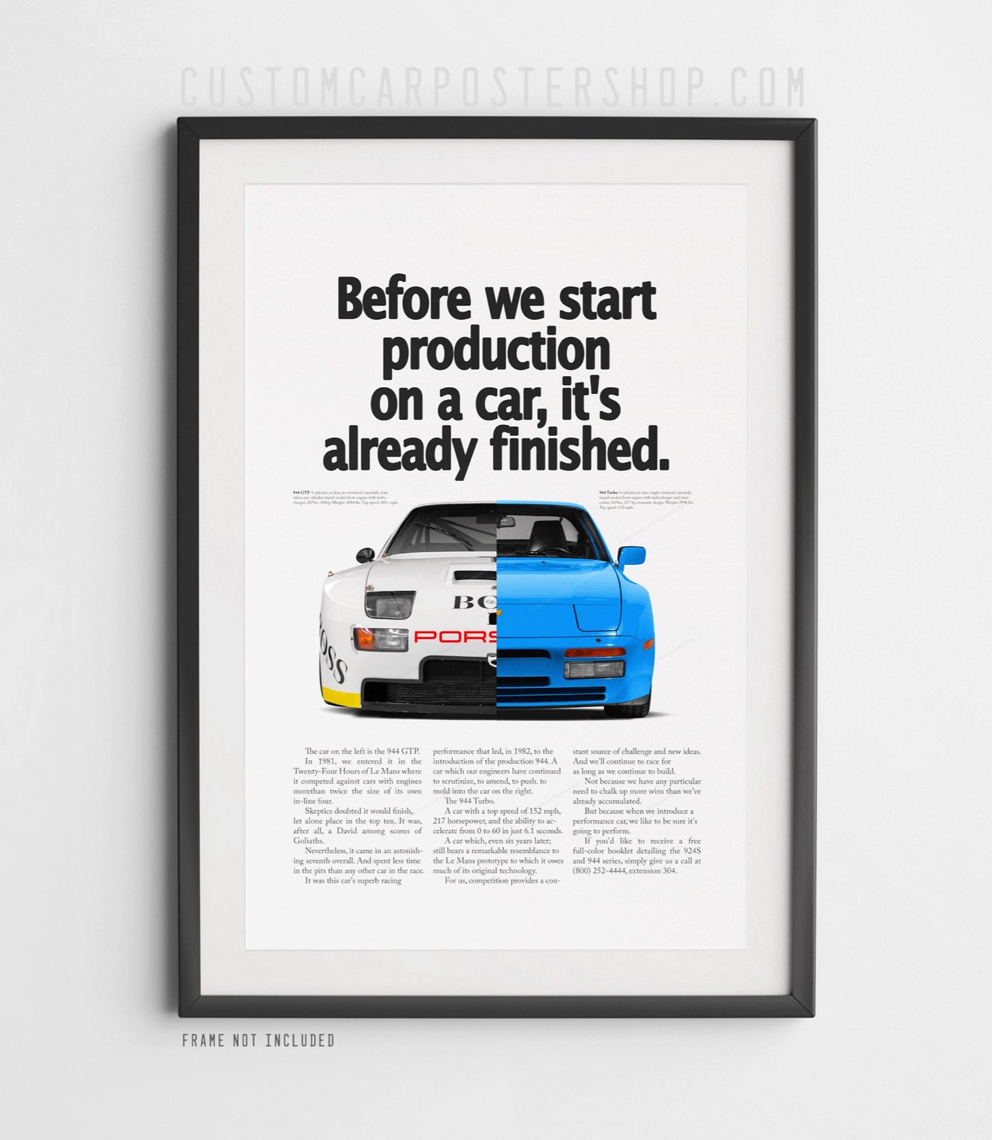 Porsche 944 Turbo Print Ad - Before We Start Production