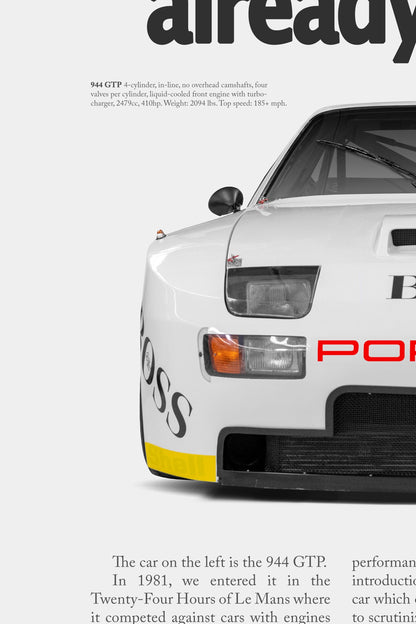 Porsche 944 Turbo Print Ad - Before We Start Production