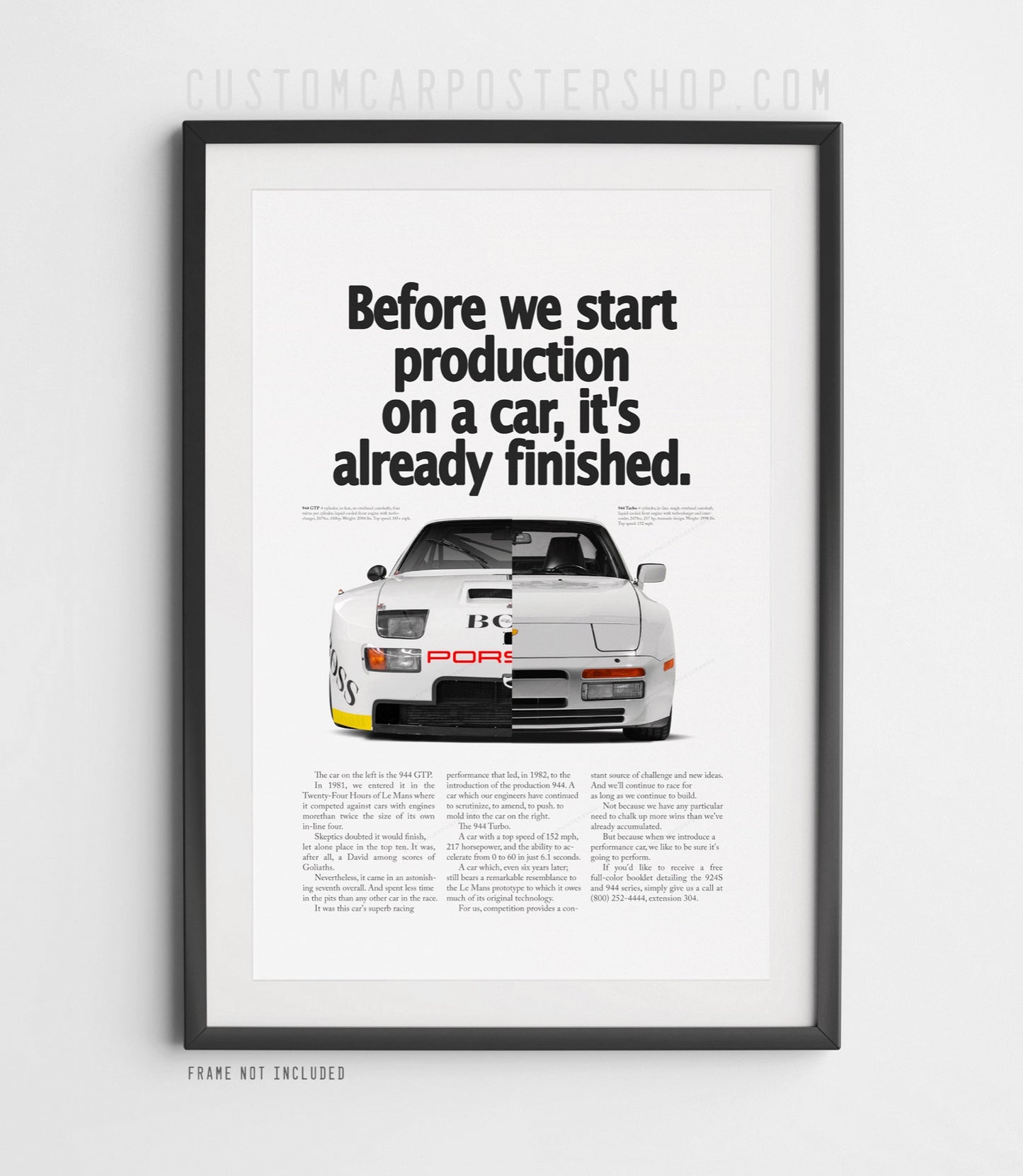 Porsche 944 Turbo Print Ad - Before We Start Production