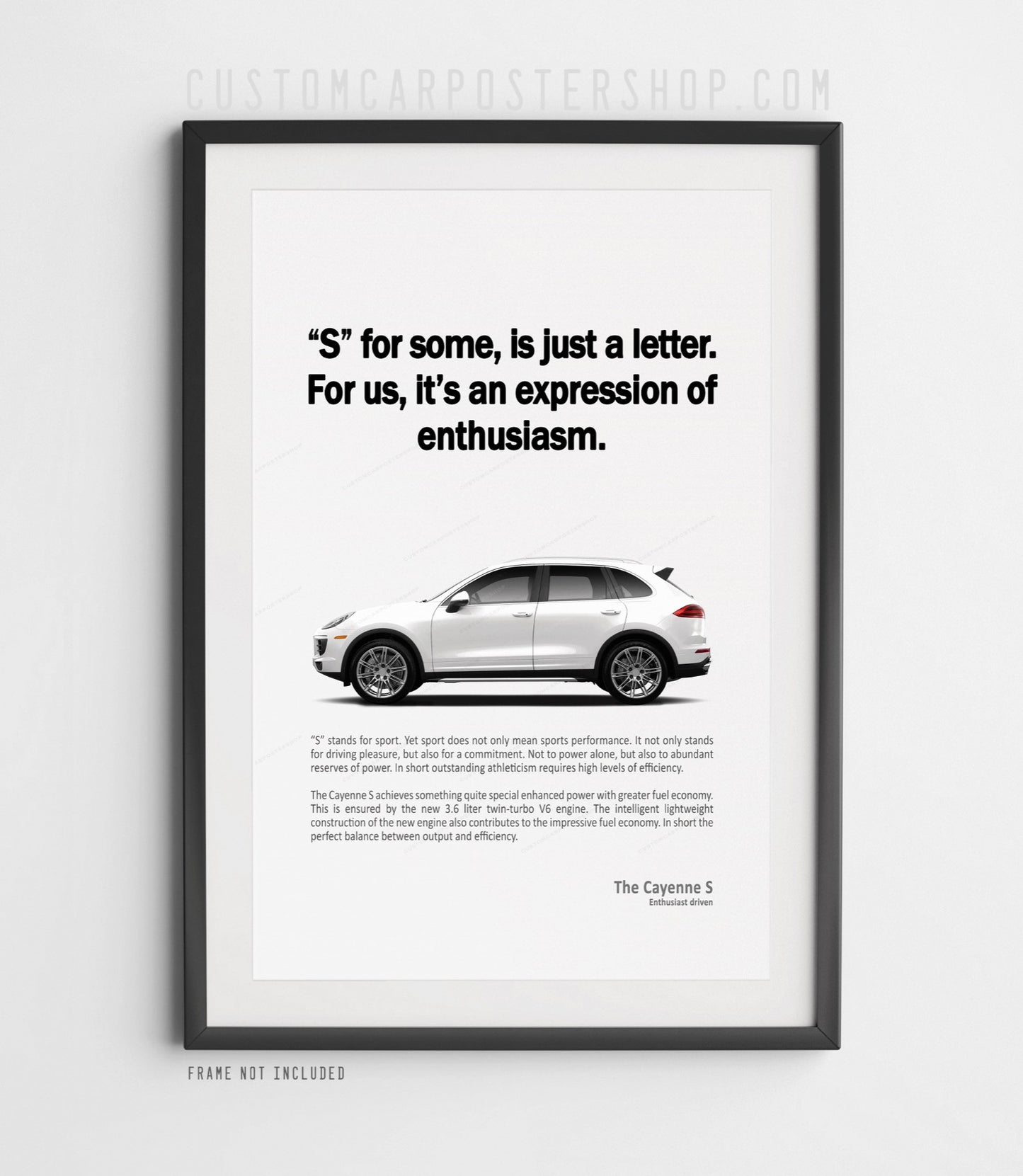 Porsche Cayenne S (958.2) Print Ad Poster - Enthusiasm