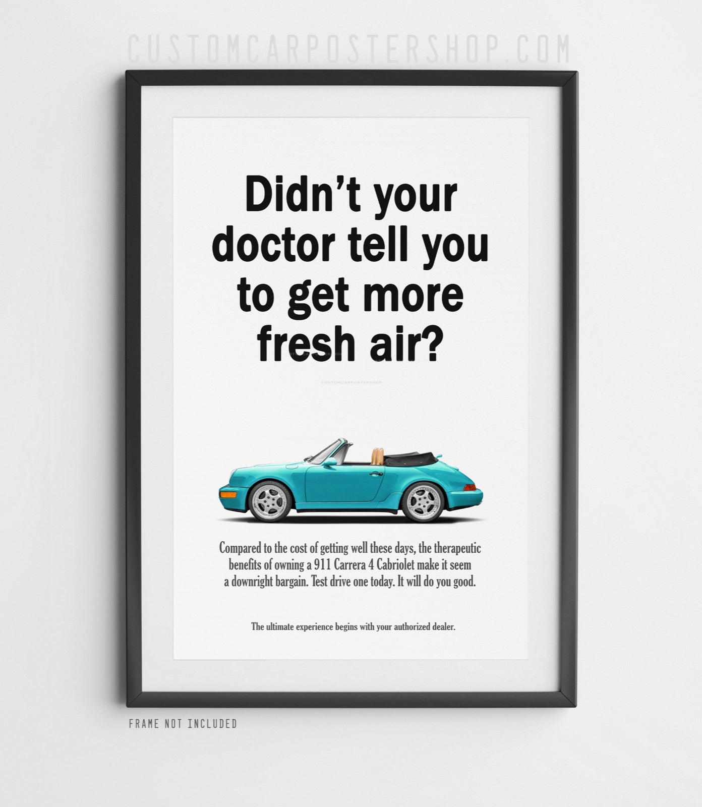 Porsche 964 Retro Print Ad - Fresh Air