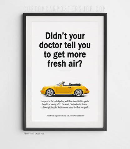 Porsche 964 Carrera Vintage Ad - Fresh Air