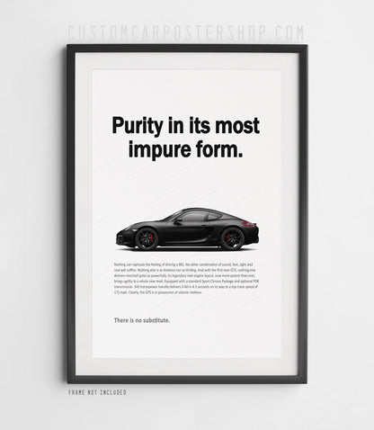 Porsche 981 Cayman GTS Print Ad - Purity