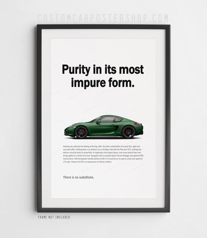 Porsche 981 Cayman GTS Print Ad - Purity