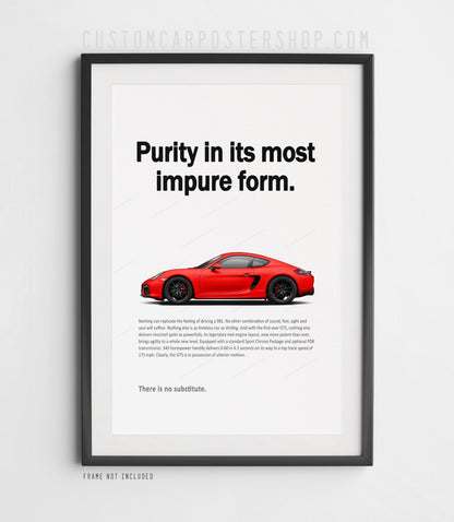 Porsche 981 Cayman GTS Print Ad - Purity