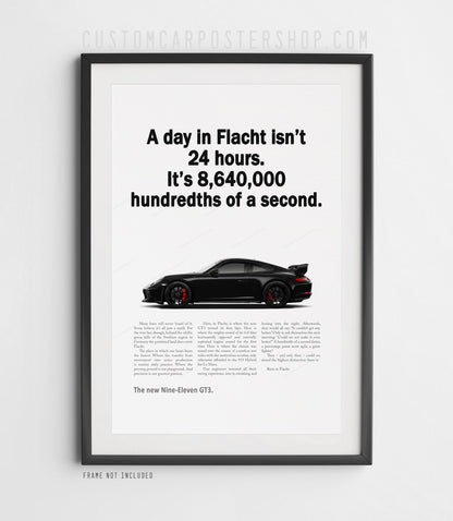 Porsche 911 GT3 (991.2) Print Ad Poster - Born in Flacht