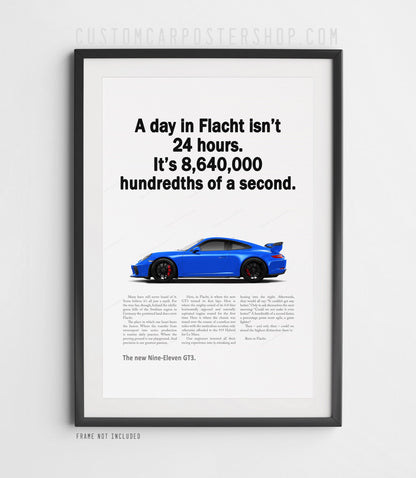 Porsche 911 GT3 (991.2) Print Ad Poster - Born in Flacht