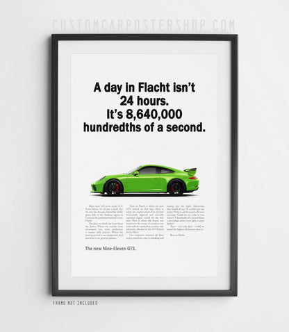 Porsche 911 GT3 (991.2) Print Ad Poster - Born in Flacht