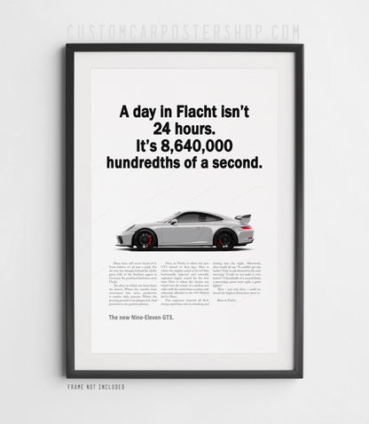 Porsche 911 GT3 (991.2) Print Ad Poster - Born in Flacht