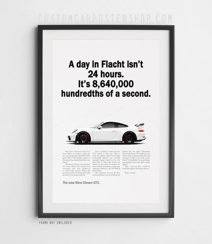 Porsche 911 GT3 (991.2) Print Ad Poster - Born in Flacht