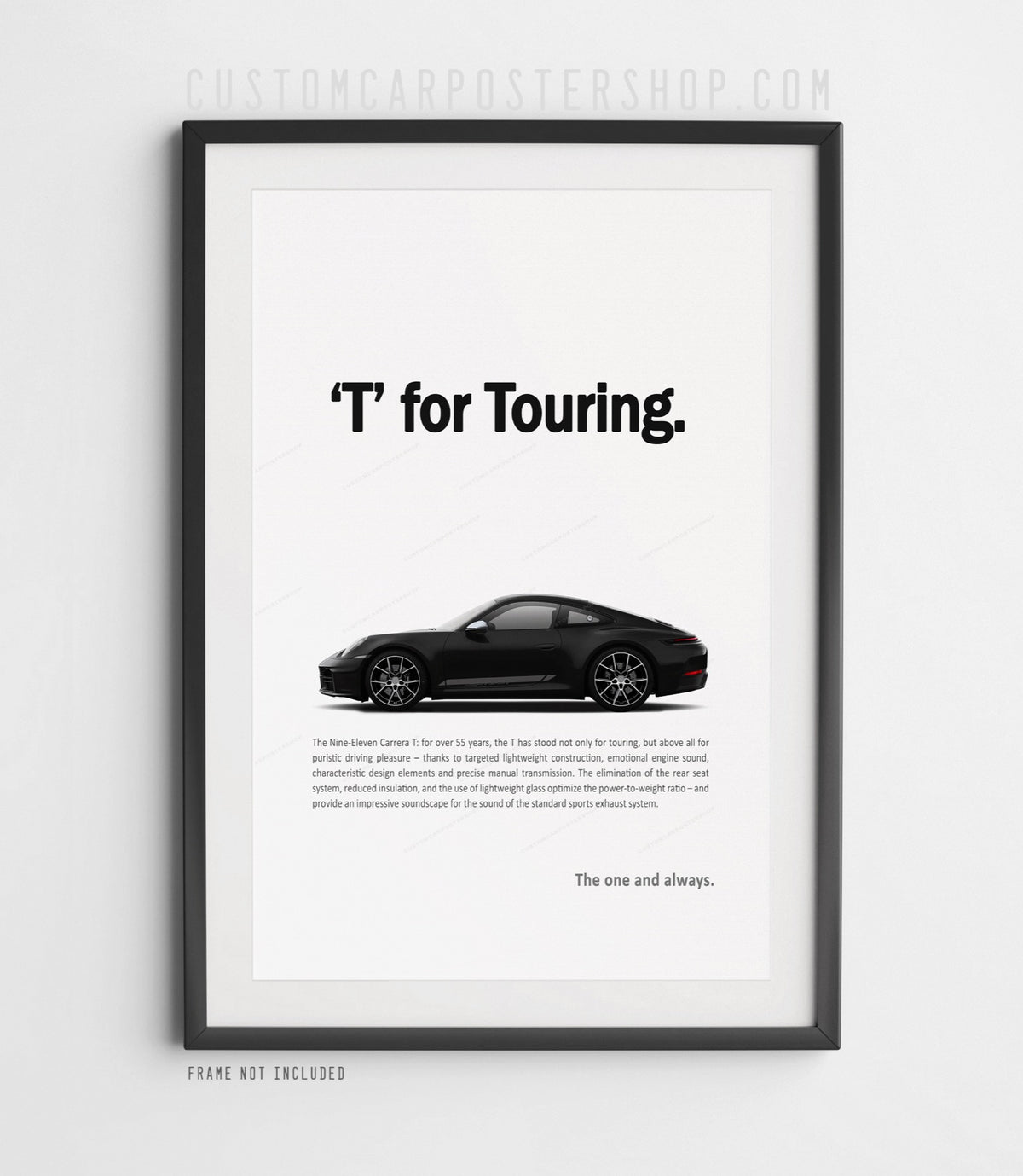 Porsche 911 (992.2) Carrera T Remastered Print Ad Poster - T for Touring