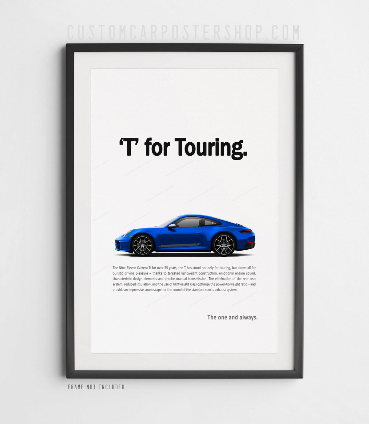 Porsche 911 (992.2) Carrera T Remastered Print Ad Poster - T for Touring