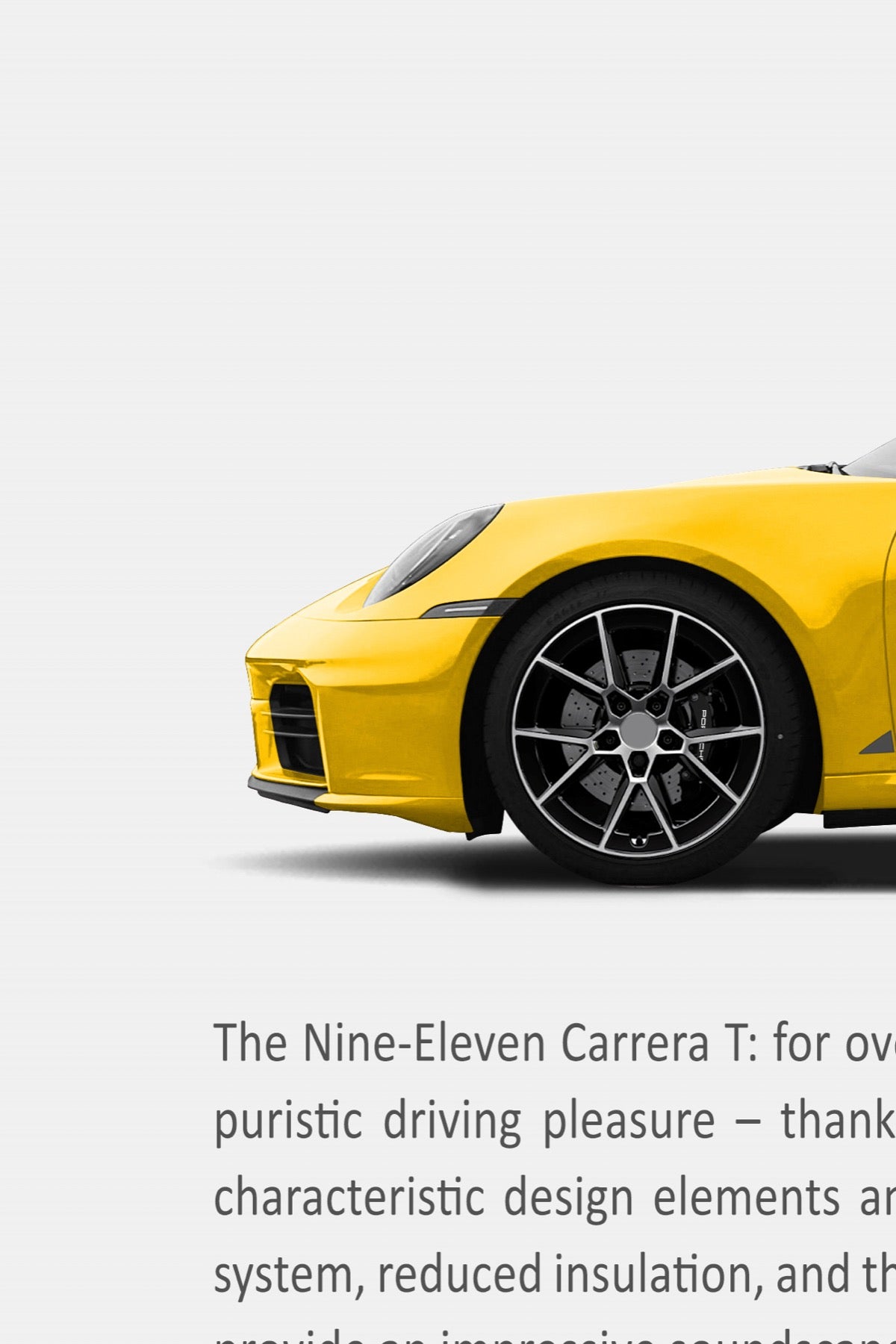 Porsche 911 (992.2) Carrera T Remastered Print Ad Poster - T for Touring
