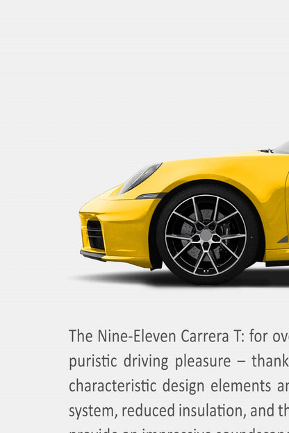 Porsche 911 (992.2) Carrera T Remastered Print Ad Poster - T for Touring
