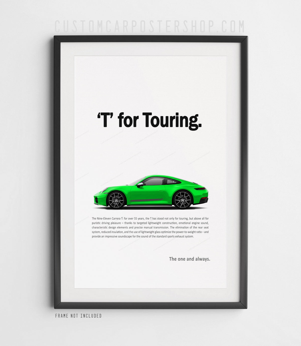Porsche 911 (992.2) Carrera T Remastered Print Ad Poster - T for Touring