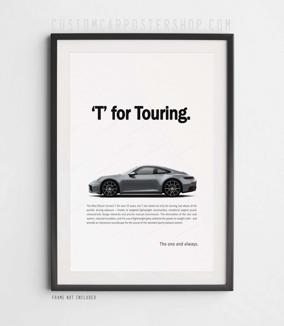Porsche 911 (992.2) Carrera T Remastered Print Ad Poster - T for Touring