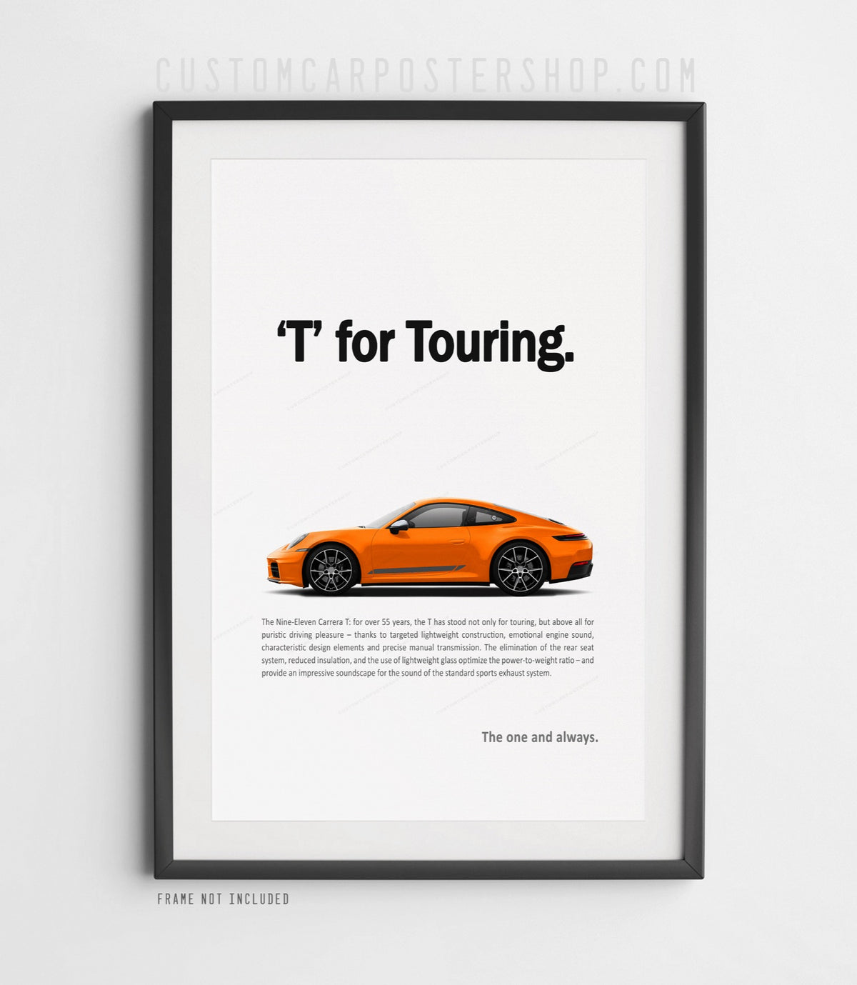 Porsche 911 (992.2) Carrera T Remastered Print Ad Poster - T for Touring