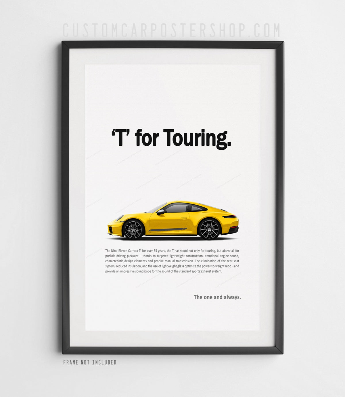 Porsche 911 (992.2) Carrera T Remastered Print Ad Poster - T for Touring