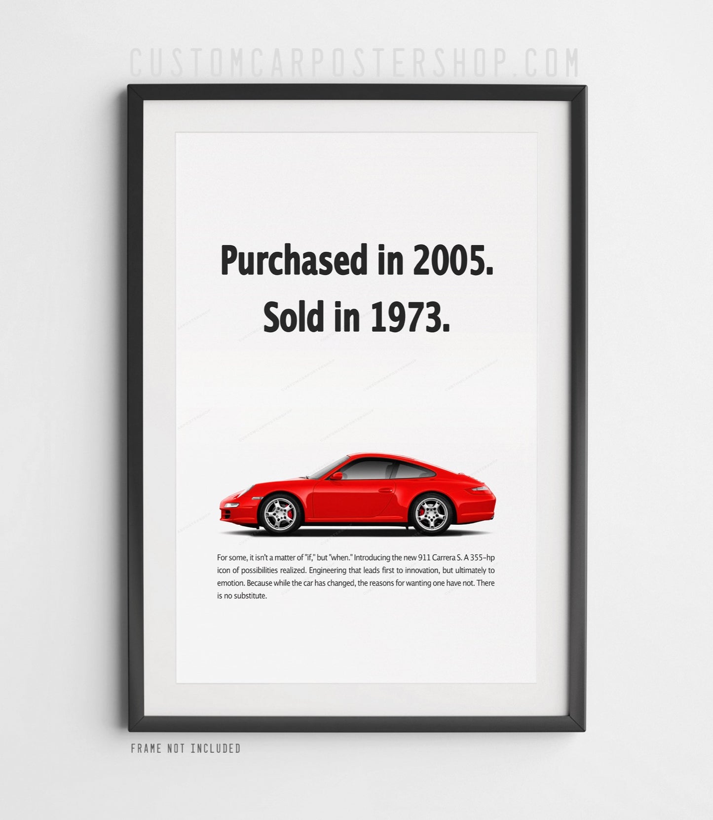 Guards Red Porsche 997 Print Ad Poster Retro Vintage Print