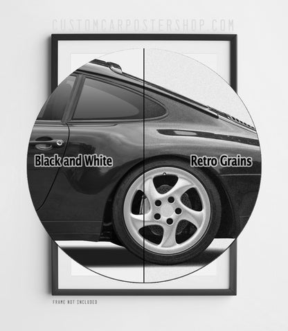 Porsche 911 Carrera 4 (993) Retro Ad Poster - Pray for Bad Weather