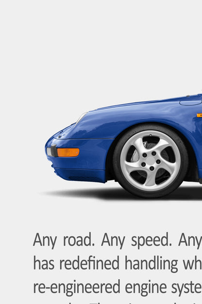 Porsche 911 Carrera 4 (993) Retro Ad Poster - Pray for Bad Weather
