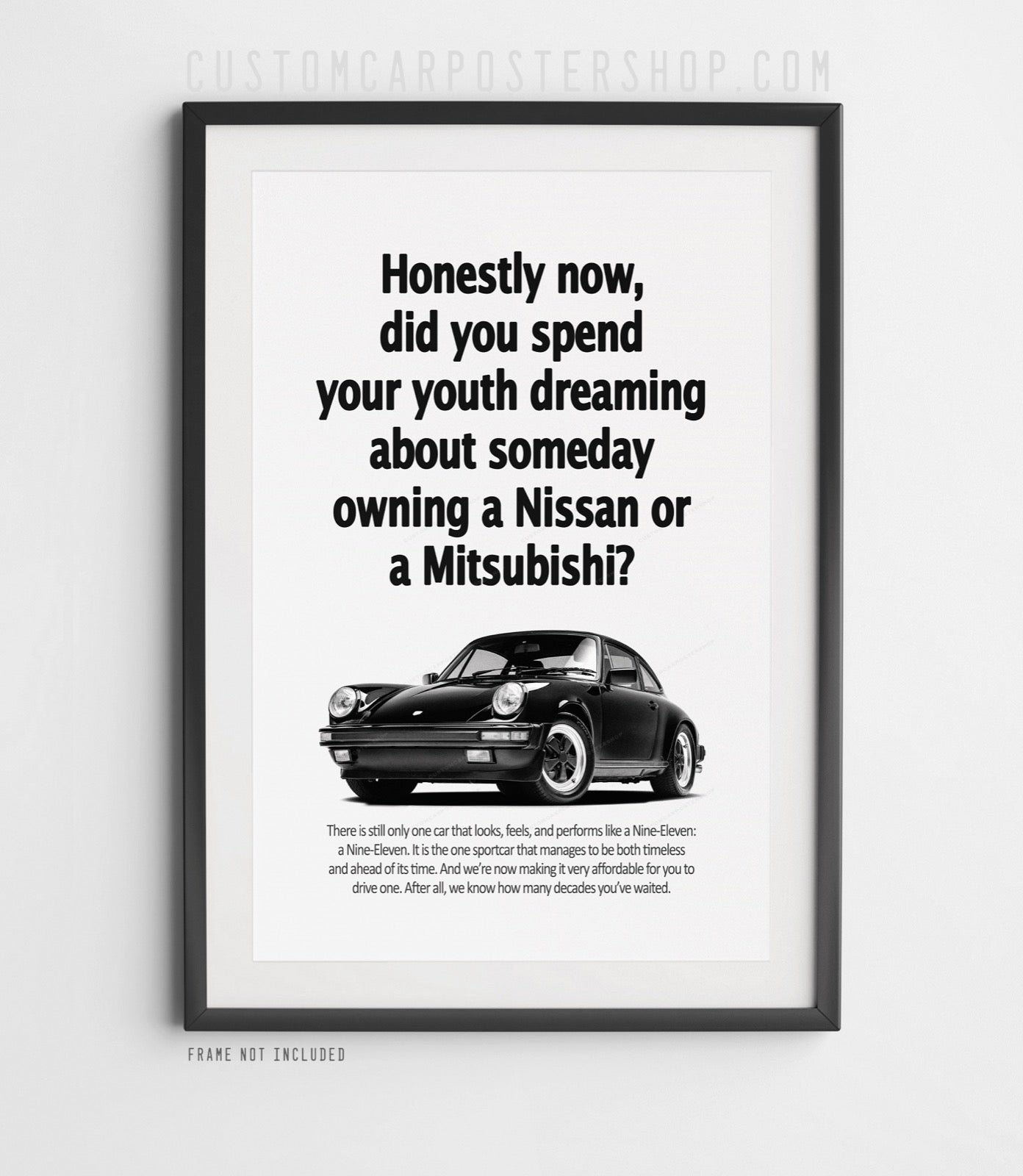 Porsche 911 Retro Print Ad - Grow Up Dream
