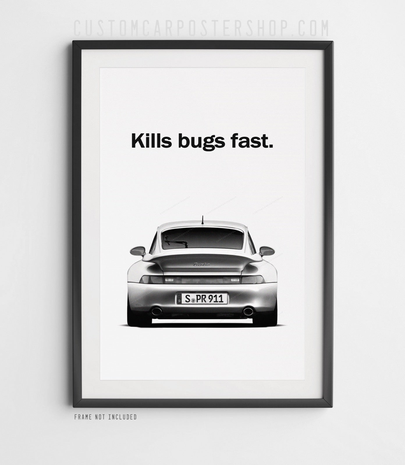 Porsche 911 993 Turbo Vintage Ad - Kills Bugs Fast