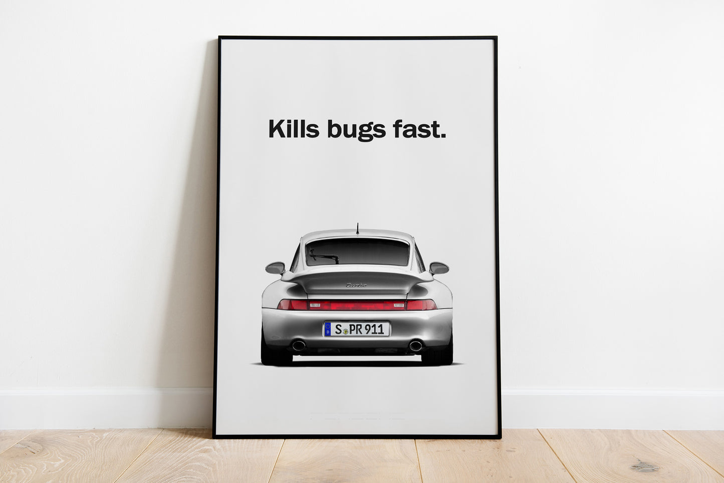 Porsche 911 993 Turbo Vintage Porsche Ads - Kills Bugs Fast