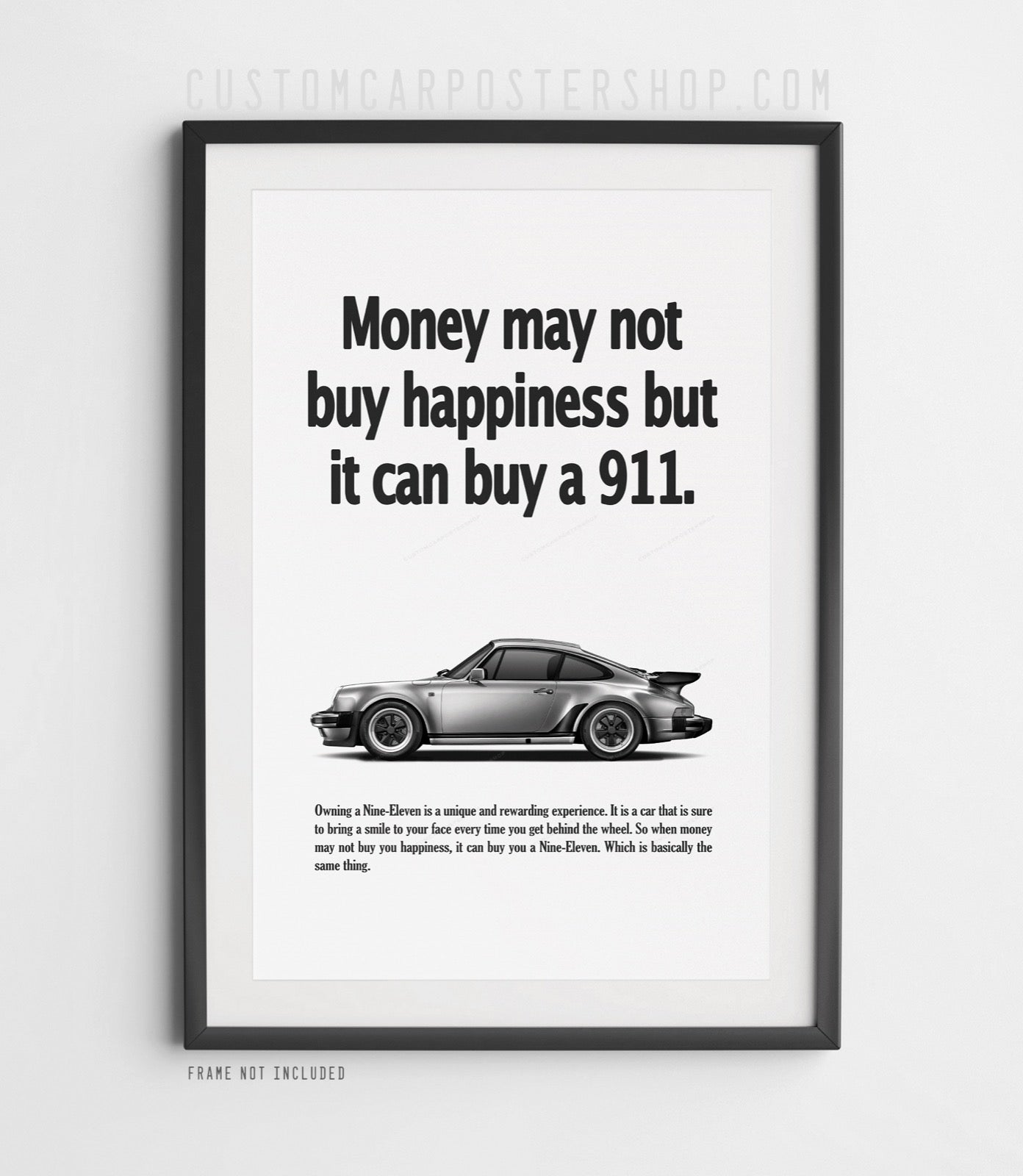 Porsche 930 Turbo Vintage Ad - Money Can't Buy Happiness