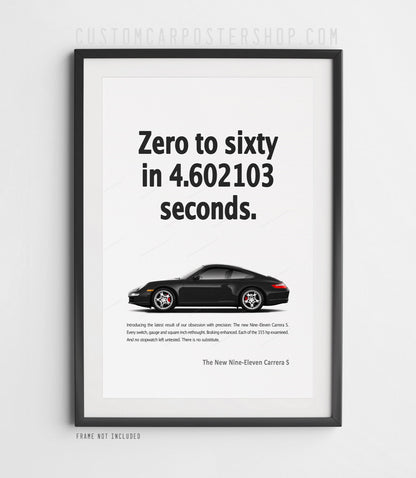 Porsche 911 Carrera S (997) Print Ad - Zero to Sixty