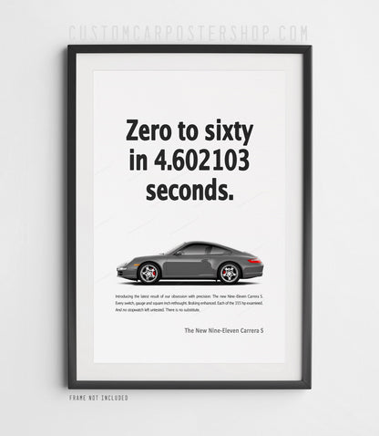 Porsche 911 Carrera S (997) Print Ad - Zero to Sixty