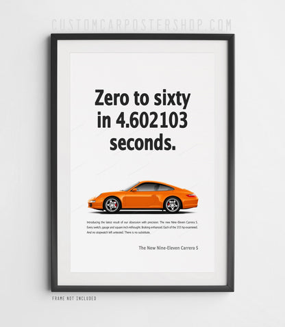 Porsche 911 Carrera S (997) Print Ad - Zero to Sixty