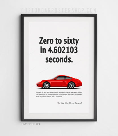 Porsche 911 Carrera S (997) Print Ad - Zero to Sixty