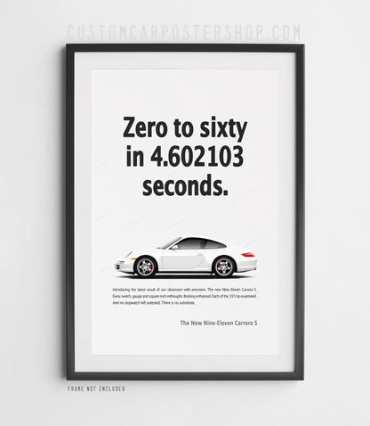 Porsche 911 Carrera S (997) Print Ad - Zero to Sixty