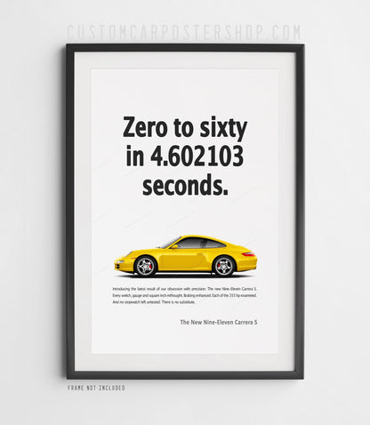 Porsche 911 Carrera S (997) Print Ad - Zero to Sixty