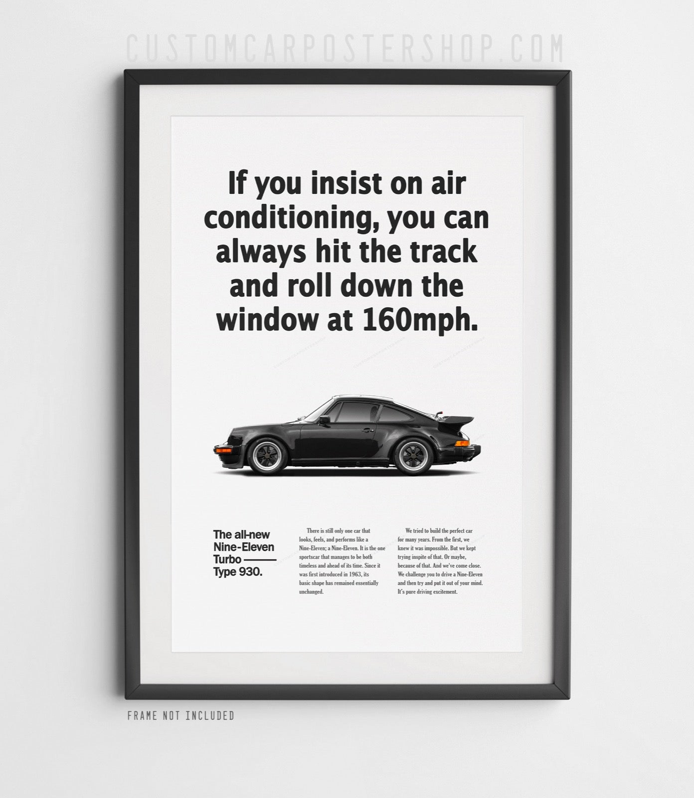Porsche 964 Turbo Vintage Ad - Roll Down Window
